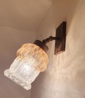 מנורת קיר וינטג' זכוכית חומה