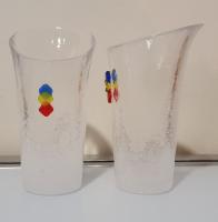 זוג כוסות זכוכית עבה